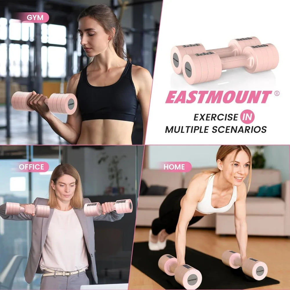 Adjustable Hand Dumbbell for Women 5lb Dumbbells Set of 2