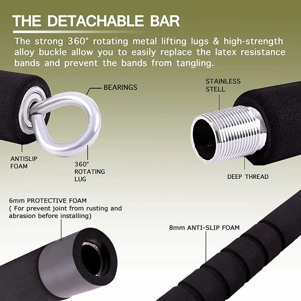 Elastic Bands Workout Bar